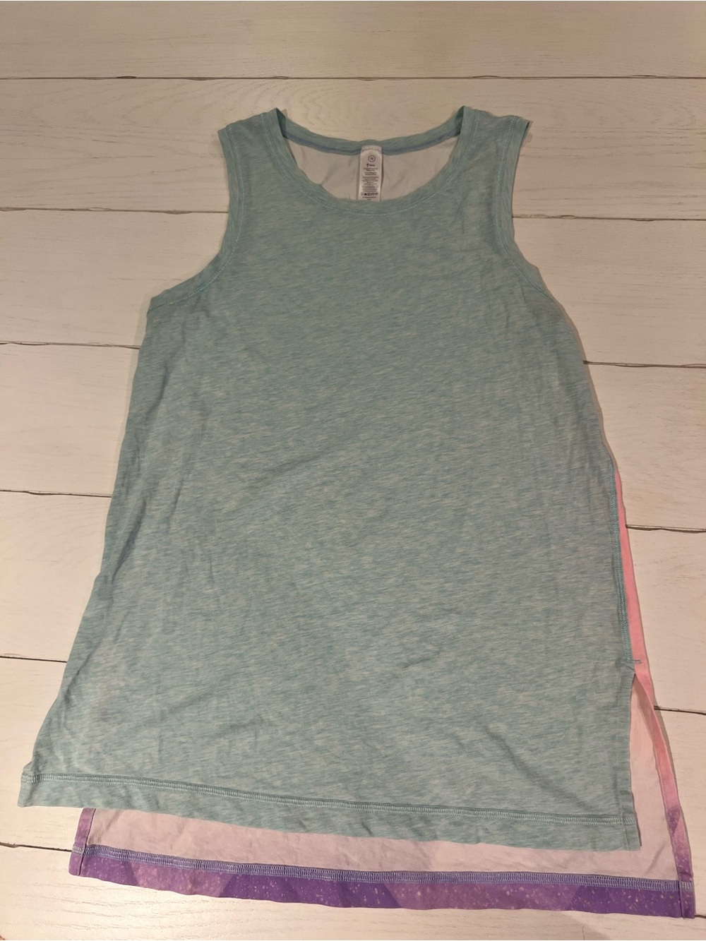 Ivivva Light Teal Layered Girls' Tank Top